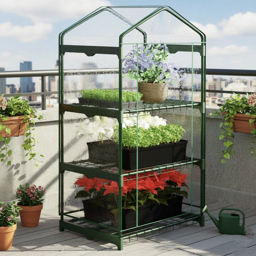 Теплиця міні Plonos з полицями 3 шт. оранжерея 4921, фото 1