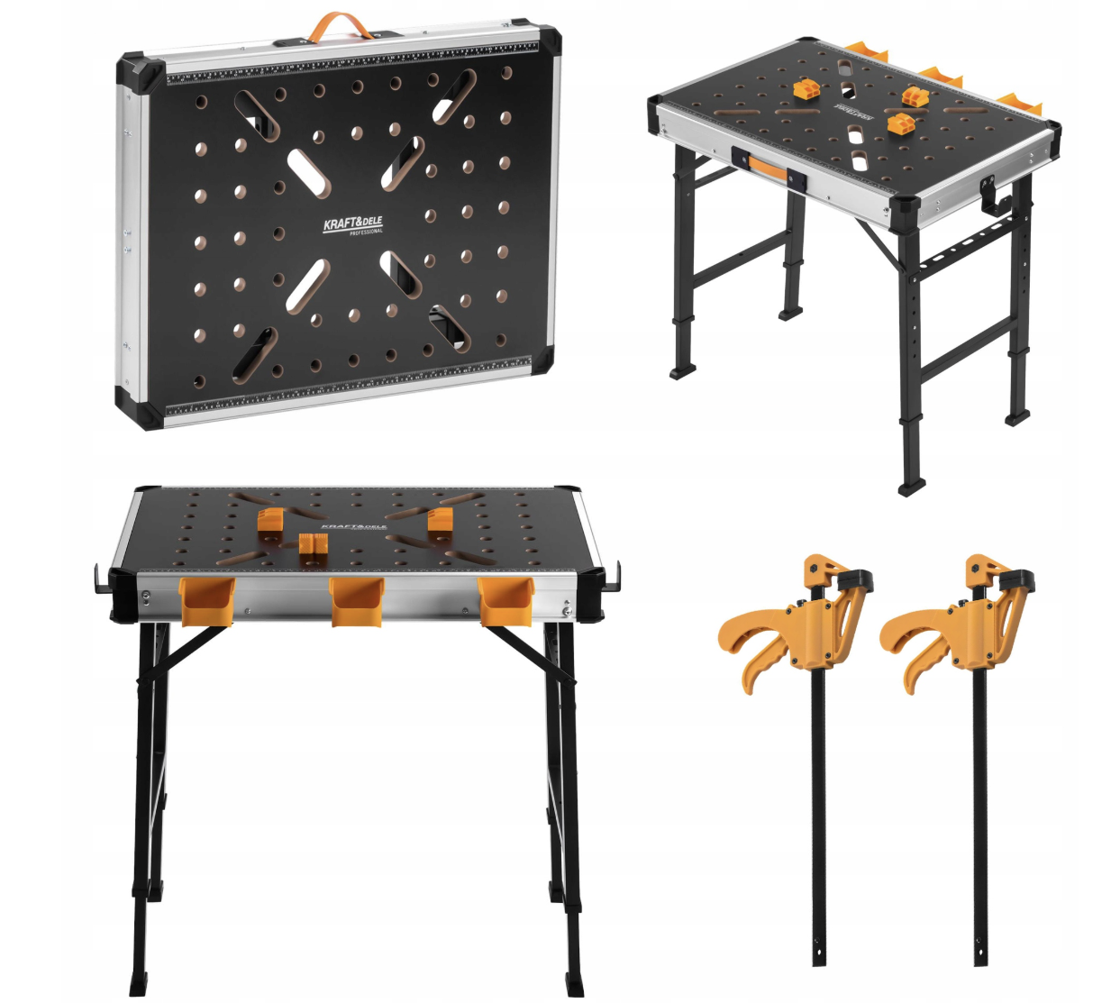 Складаний багатофункціональний робочий стіл Kraft&Dele KD11872 верстак, вантажопідйомність 454 кг, фото 1