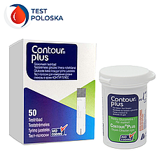 Тест-смужки Контур Плюс (Contour Plus) 50 шт. в 1 флаконі по 50 шт. в упаковці