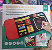 Логічна навчальна папка з дошкою для творчості Розвивальний рюкзачок іграшка для розвитку моторики 8 застібок + маркери, фото 9