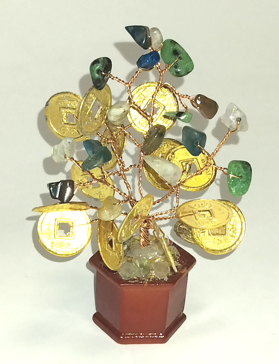 Грошове дерево з монетами та натуральним камінням 2, фото 1