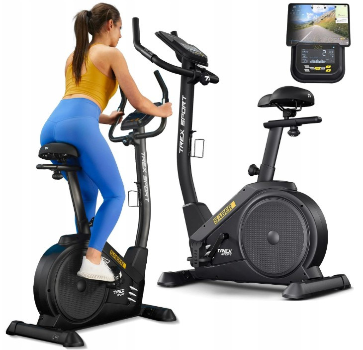 Велотренажер для дому Trex Sport TX-750EB SABER Bluetooth до 135 кг із системою електромагнітного опору, фото 1
