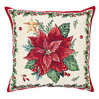 Декоративна наволочка Новорічна 45х45 см, гобелен ARDINA