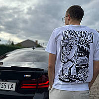 Біла футболка No Risk - No Money українського бренду Sport Momstr