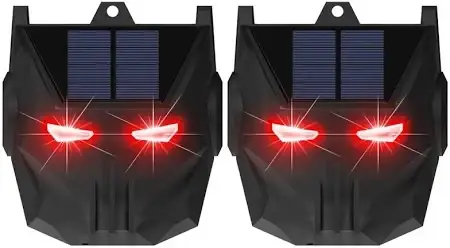 Ультразвуковий відлякувач тварин з підсвічуванням та сонячною батареєю | Набір 2 шт, захист саду та городу, фото 1