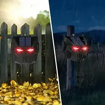 Ультразвуковий відлякувач тварин з підсвічуванням та сонячною батареєю | Набір 2 шт, захист саду та городу, фото 2