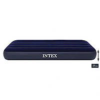 Надувний матрац Intex 64756 Classic Downy 191×76×25 см — одномісний флокований, з клапаном 2 в 1, фото 2