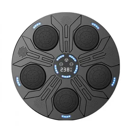 Настінний ударний електронний тренажер для боксу з підсвічуванням та музикою | Інтерактивний фітнес-аксесуар, фото 1