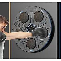 Настінний ударний електронний тренажер для боксу з підсвічуванням та музикою | Інтерактивний фітнес-аксесуар, фото 3