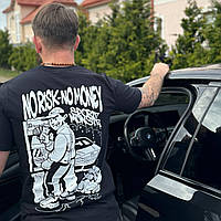 Чорна футболка No Risk - No Money українського бренду Sport Monstr