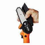 АКУМУЛЯТОРНА ЦЕПНА ПІЛА 4" 21V KD10627, фото 3