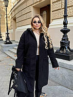 Жіноче пальто баранчик з капюшоном L-XXXL, фото 4