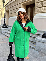 Жіноче пальто баранчик з капюшоном L-XXXL, фото 5