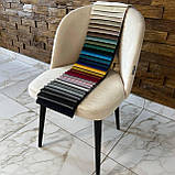 Інтер'єрний стілець PARMA зі спинкою із бежевого велюру на чорному дерев'яному каркасі, фото 3