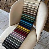 Інтер'єрний стілець PARMA зі спинкою із бежевого велюру на чорному дерев'яному каркасі, фото 7