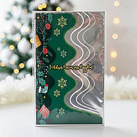 Новорічні пакети для цукерок та подарунків 20х30 No16 "З Новим роком та Різдвом" 100 штук яскраві пакети для святкової упаковки