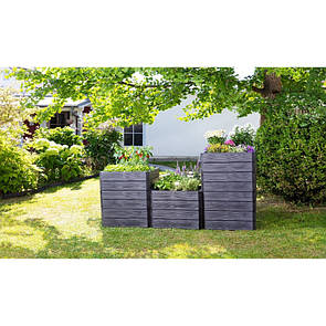 Висока грядка Egro Quadro M, розмір 60 x 80 x 25 см, 4 панел. комплект