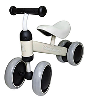 Дитячий велобіг для малюків 1,5-4 роки Balance Baby, 4 колеса. Білий