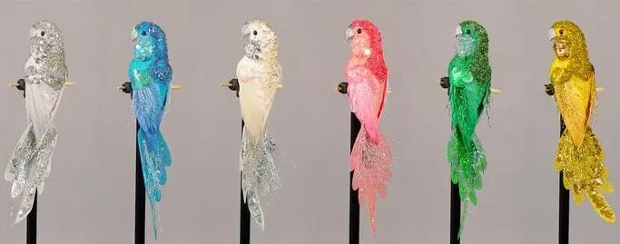 🔥 Розпродаж! Декоративний птах Папуга 30см, 4 види