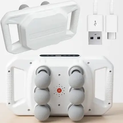 Вібромасажер для тіла з 6 роликами, USB, 25 Вт та швидкістью до 3200 об/хв – ергономічний ударний масажер, фото 1