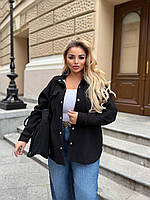 Жіноча вельветова сорочка на хутрі, фото 3