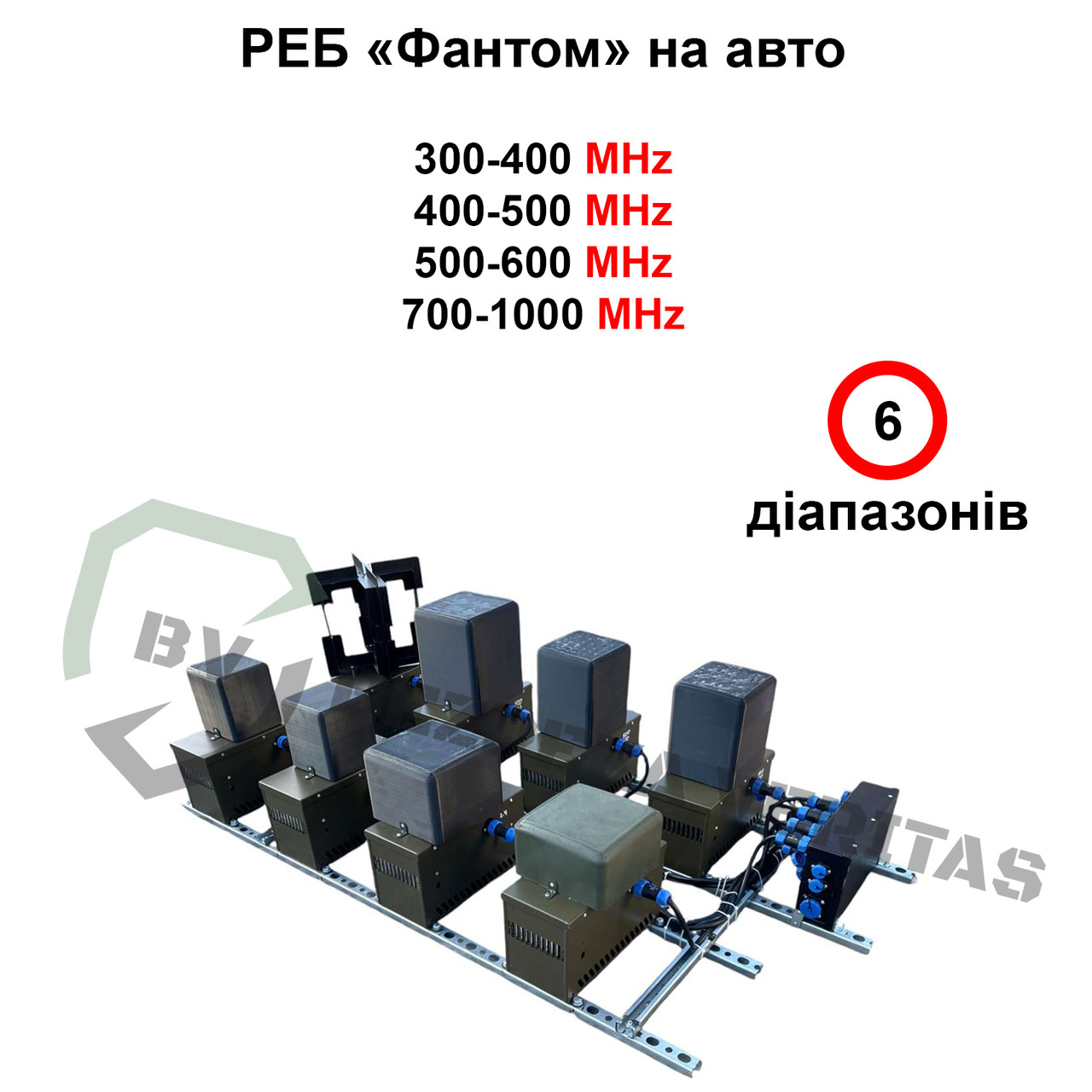 Купольний РЕБ на авто "Фантом" на 6 діапазонів (300-1000МГц)