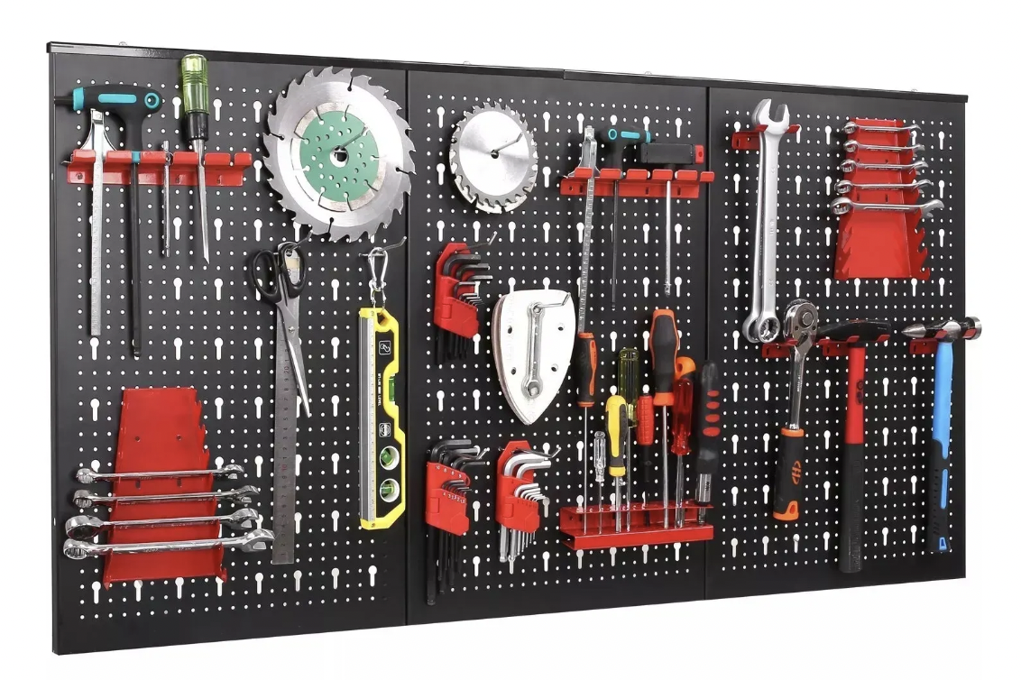 Настінна металева панель органайзер для інструментів 120×60 см, фото 1