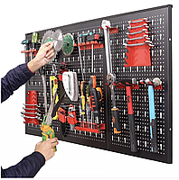 Настінна металева панель органайзер для інструментів 120×60 см, фото 5