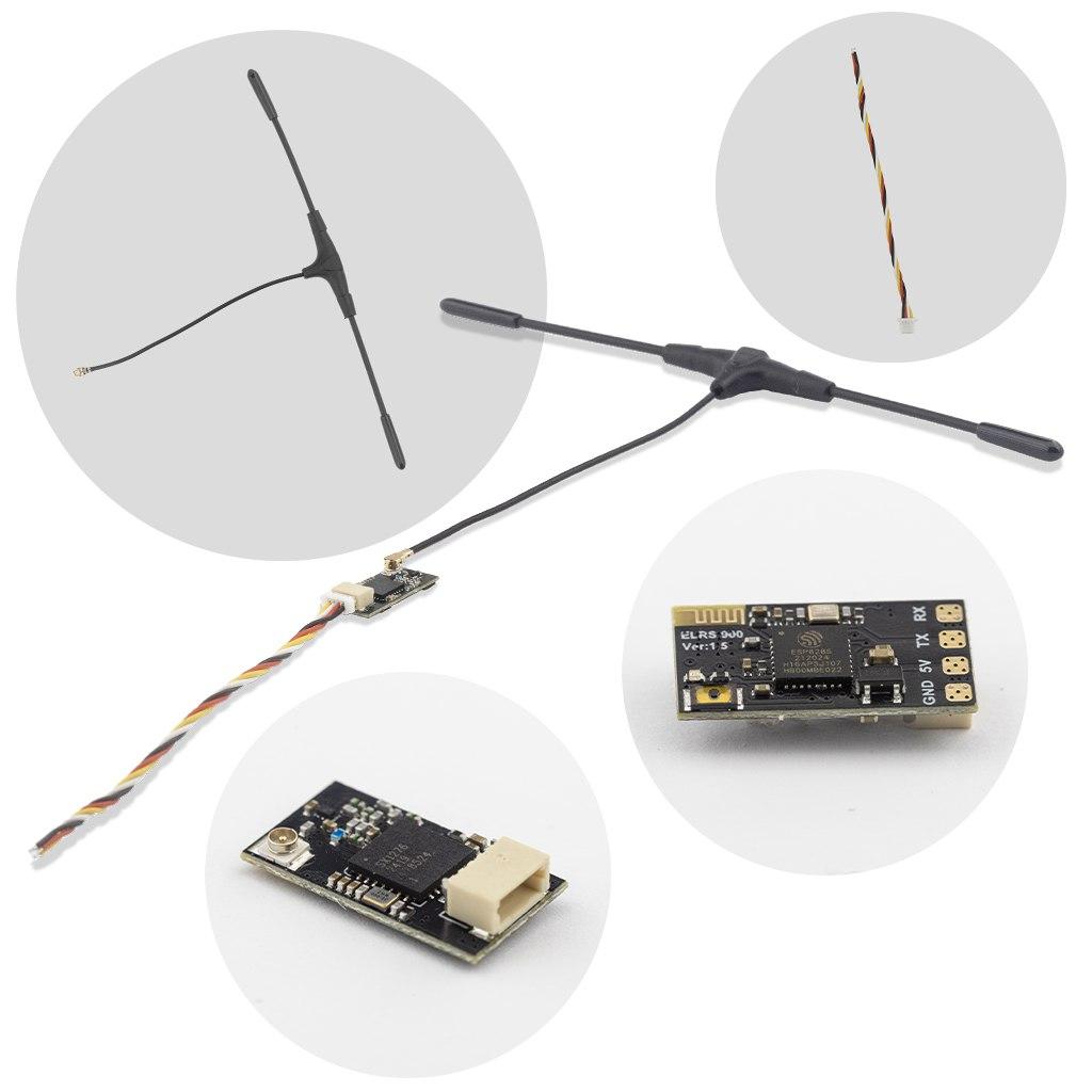 Приймач сигналу ELRS 915 MHz, BetaFPV 900 RX, прошивка 3.5.2, з антеною Immortal T  (комплект 10 шт)