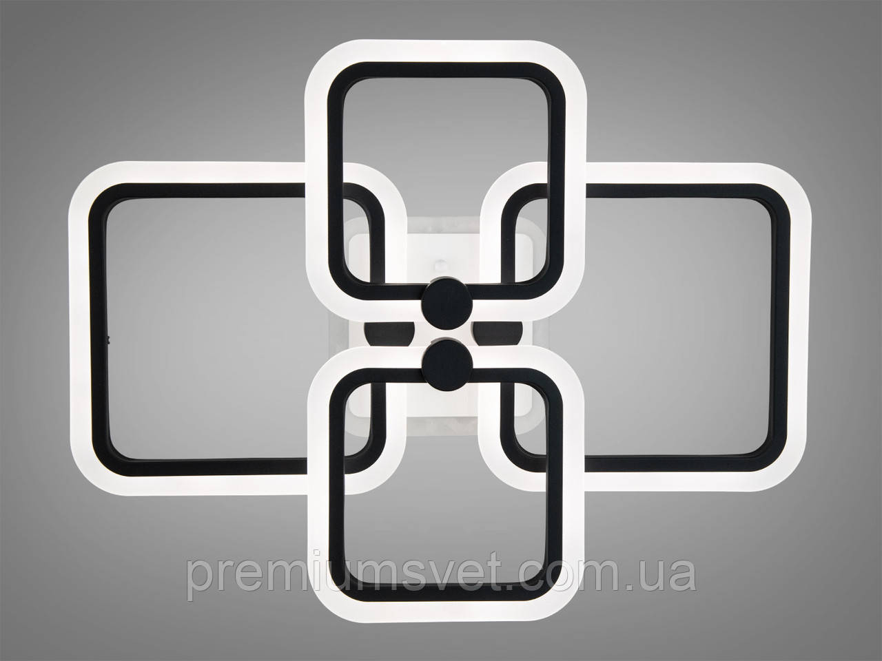 Люстра світлодіодна стельова A8208/4 BK LED 3color dimmer, фото 1