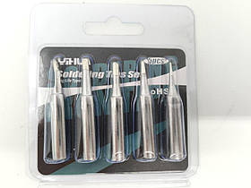 Набір жал до паяльника YIHUA 900M-T, 5 штучок (I, B, K, 2.4D, 3C)