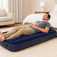 Надувний матрац Intex 64757 Classic Downy 191×99×25 см — односпальний, Dura-Beam, фото 6