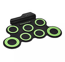 Портативна ударна установка Digital Drum G3002 з USB, педалями та LED-індикацією – електронні барабани для навчання та гри вдома, фото 3