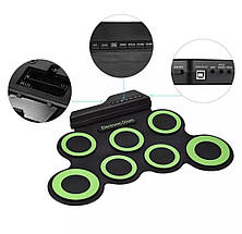 Портативна ударна установка Digital Drum G3002 з USB, педалями та LED-індикацією – електронні барабани для навчання та гри вдома, фото 5