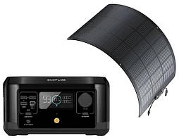 Портативна електростанція EcoFlow RIVER mini + сонячна панель100W Solar Panel — гнучка