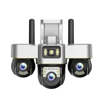 V380 Pro WiFi IP-камера 15MP 6K з потрійними об’єктивами, PTZ, нічним баченням та водонепроникним корпусом для відеоспостереження, фото 1