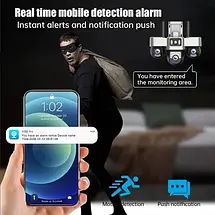 V380 Pro WiFi IP-камера 15MP 6K з потрійними об’єктивами, PTZ, нічним баченням та водонепроникним корпусом для відеоспостереження, фото 4