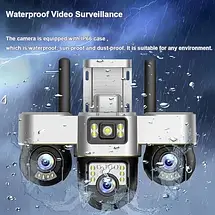 V380 Pro WiFi IP-камера 15MP 6K з потрійними об’єктивами, PTZ, нічним баченням та водонепроникним корпусом для відеоспостереження, фото 5