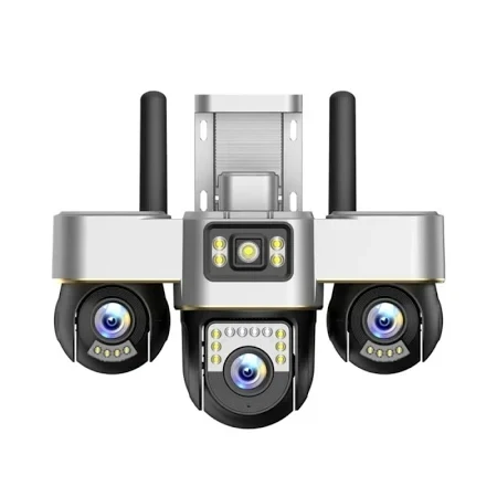 V380 Pro 4G IP-камера 15MP 6K з потрійними об’єктивами, PTZ, нічним баченням та водонепроникним корпусом для відеоспостереження