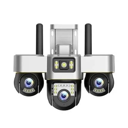 V380 Pro 4G IP-камера 15MP 6K з потрійними об’єктивами, PTZ, нічним баченням та водонепроникним корпусом для відеоспостереження, фото 1