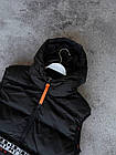 Молодіжна чоловіча жилетка Napapijri стьобана чорна безрукавка з капюшоном напапірі жилет спортивний пуховий, фото 5