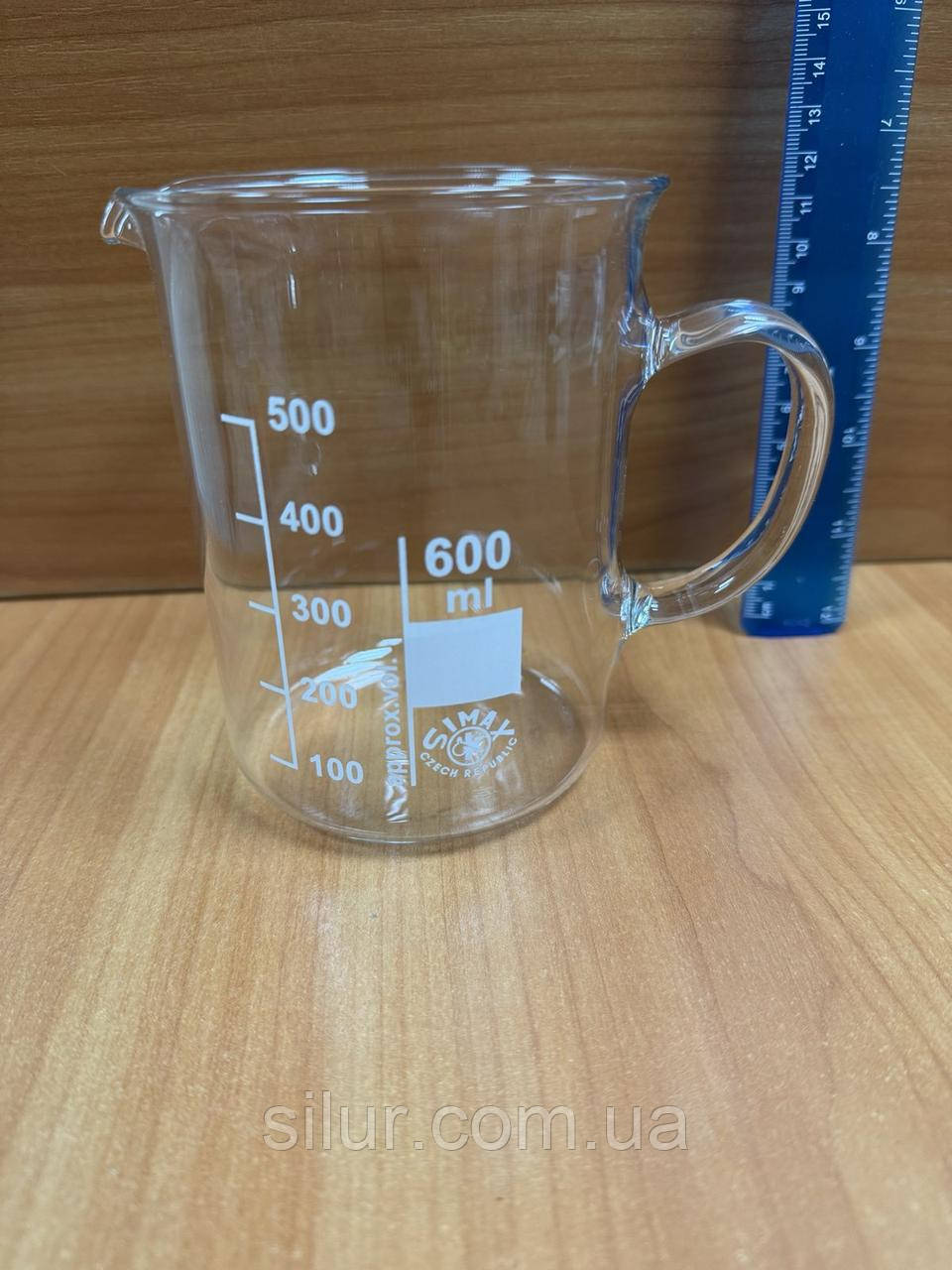 Склянка низька з ручкою 600 мл (Чехія), фото 1