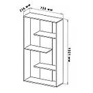 Книжковий вертикальний стелаж з 4 місткими поличками Полиця для книг та декоративних елементів з ДСП, фото 10