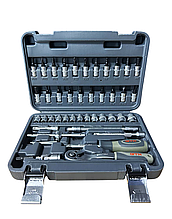 GTM Набір інструменту 46од. 1/4" 4-14мм пластик. кейс