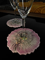 Набір дизайнерських підставок під келихи з епоксидної смоли  (2 шт.)