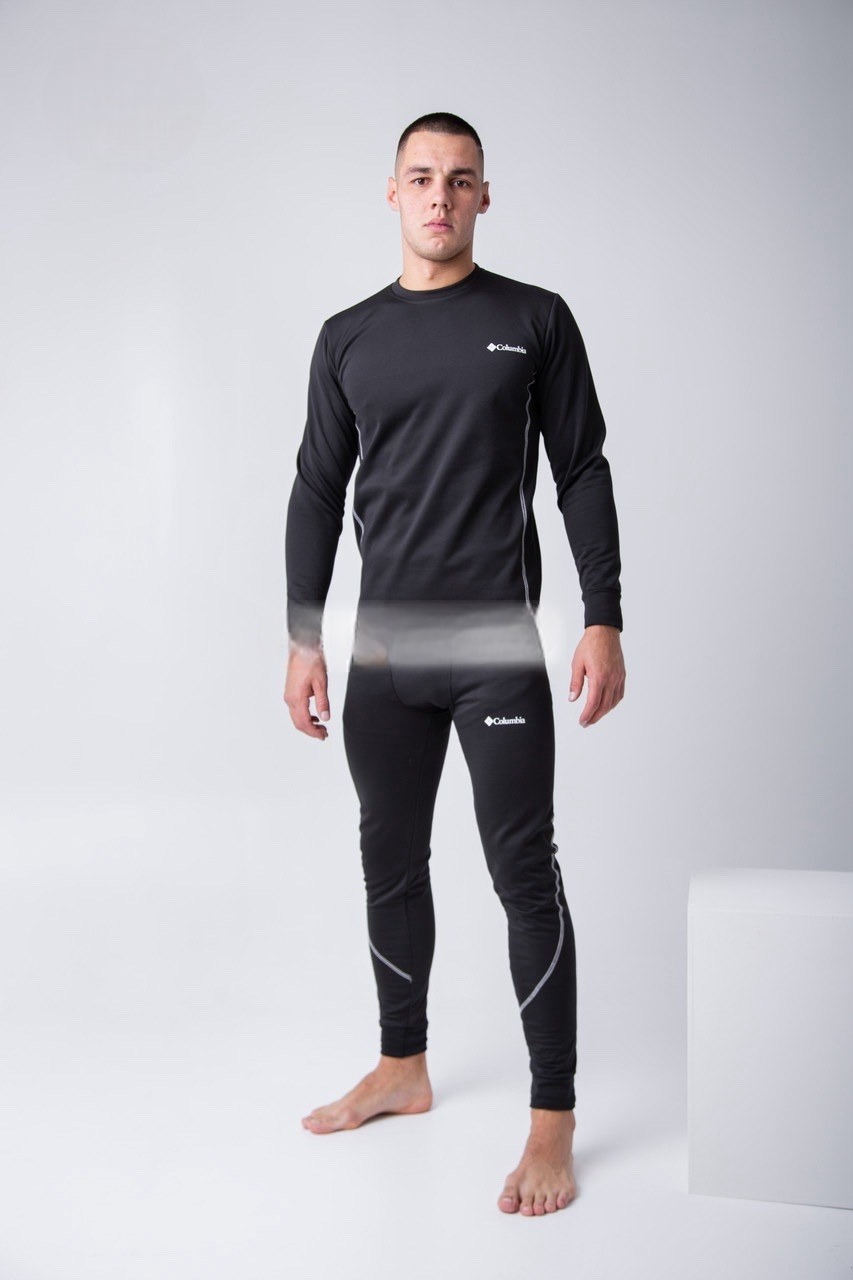 Чоловіча чорна термобілизна розміром M- 2XL, фото 1