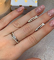 Набір з золотом 375п сережки та каблучка