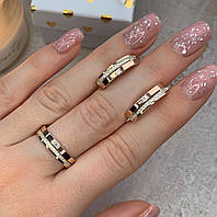 Набір з золотом 375п сережки та каблучка