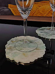 Набір дизайнерських підставок під келихи "Pearl Wave" (4 шт.)