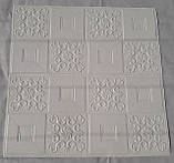 Декоративна самоклеюча 3D панель. Настінно-стельова панель білого кольору з фігурами. 700x700x5 мм, фото 5
